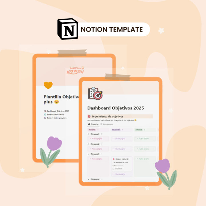 plantilla de objetivos notion